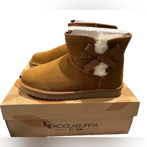 NIB Koolaburra by UGG Women’s Victoria Mini Boots in Chestnut size 9 - Picture 2 of 9